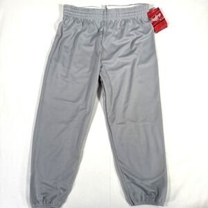 NWT!! Rawlings Mens Large Gray Baseball Pants Jogger‎ Fit New With Tags